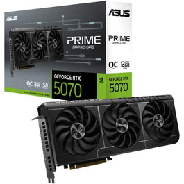 ASUS Prime GeForce RTX 5070 OC Edition Tarjeta Gráfica 12GB GDDR7 PCIe 5.0 Triple Ventilador - SFF-Ready - 90YV0M10-M0NA00